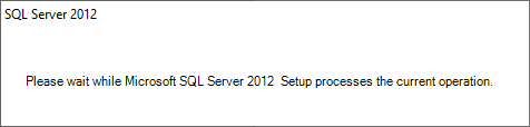 Microsoft SQL Server 2012 Setup