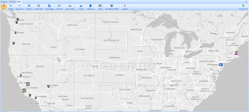 Visualizer Online Maps: Road Gray Style