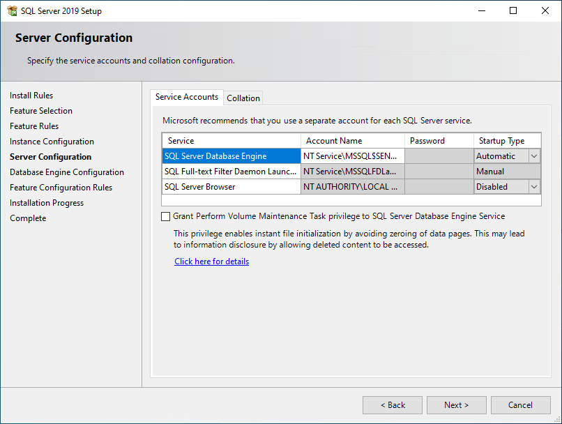 Server Configuration