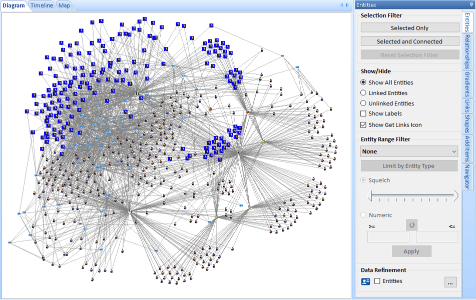 Entity selected and connected filter on Visualizer Entity selected and connected filter on Visualizer